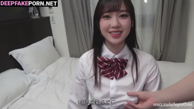 Schoolgirl getting her first cunni - Jiho face swap (지호 오마이걸)