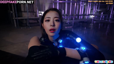 Blowjob that 유나 Yuna does is full of passion 있지 ITZY 진짜 가짜 real fake