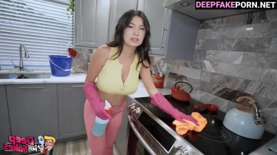 Pretty star QuarterJade loves to work as a housemaid, fakeapp