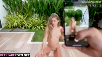 Blonde un sexy mini dress seduced you near the pool (조미연 딥페이크) Miyeon ai