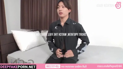 Guy started to undress for his first porn casting, Jungkook (정국 방탄소년단) ai