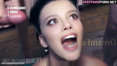 Close up ai scenes with her mouth full of cum (fake Sullyoon) 설윤 엔믹스