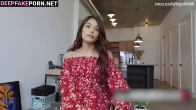 Valkyrae's boyfriend saw how she masturbates and fucked her hard face swap