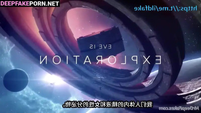 Brunette making blowjob and thinking about space, fake Angelababy (楊穎 網紅)
