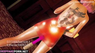 Babe loves fuck with sex toys - fake Chenchen / 晨晨 名人性爱